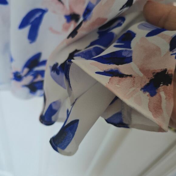 Torrid Floral Babydoll Georgette Flutter Sleeve Blouse Peplum Plus Size 3x - Picture 9 of 15